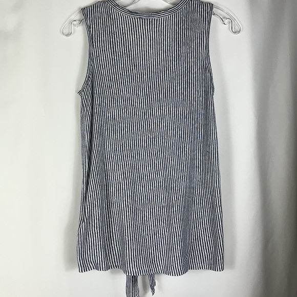 Rachel Zoe sleeveless button down striped Summer top Sz S - Picture 10 of 10